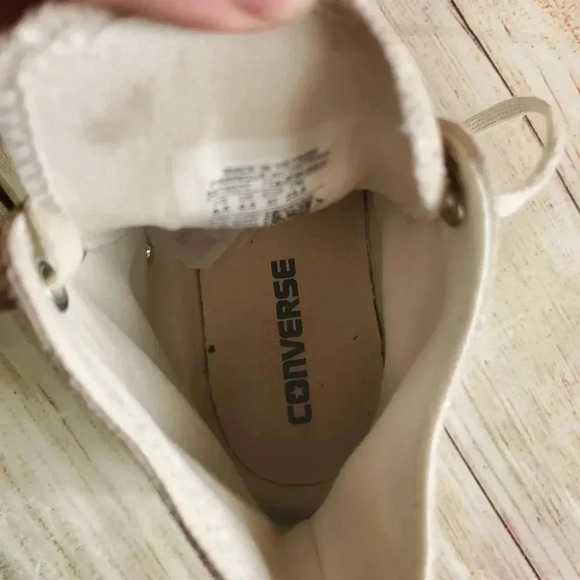 Converse Womens 6.5 Chuck Tayler All Star Suede Buff Buff White Sneakers - Picture 10 of 10